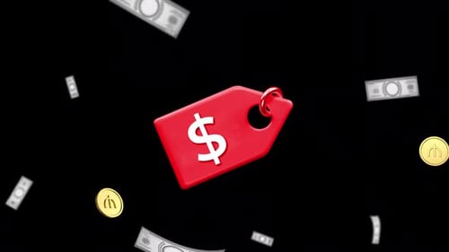 Price Tag Hd Red Color with Alpha