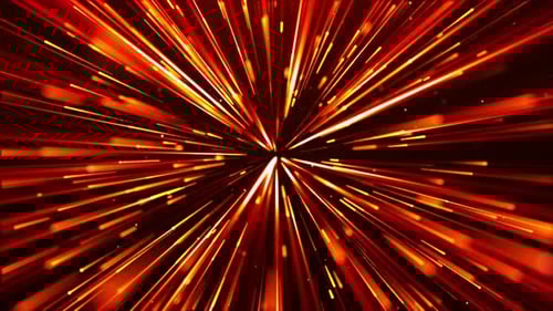 Animated Abstract Light Rays Warp Speed Background
