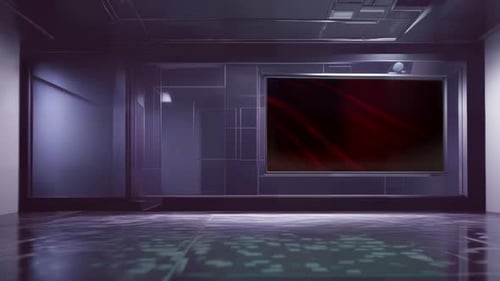 Engaging Broadcast Experience: Interactive TV Studio Set with Chroma Key