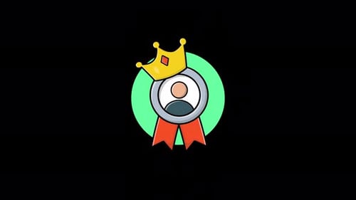 Premium Account Badge Concept Animation Video - Transparent