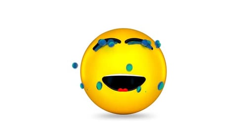 Animated 3D Tears of Joy Emoji Looping Reaction Icon