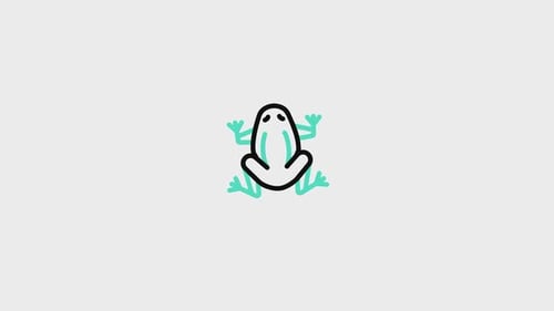 Animiertes Frosch-Symbol V4