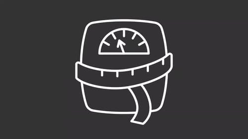 Weight control white line animation