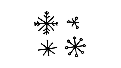 Snowflake Doodle Animation Loop Background