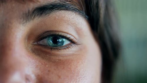 Eye of a Woman Reflecting on Inner Thoughts