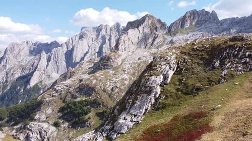 Scenic Mountain Background at Prokletije National Park, Montenegro - Circling Pan