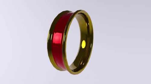 Jewelry Ring 3d object rotating loop