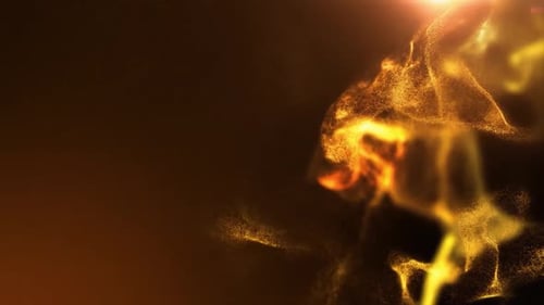 Dynamic Golden Particle Swirl Abstract Background Animation