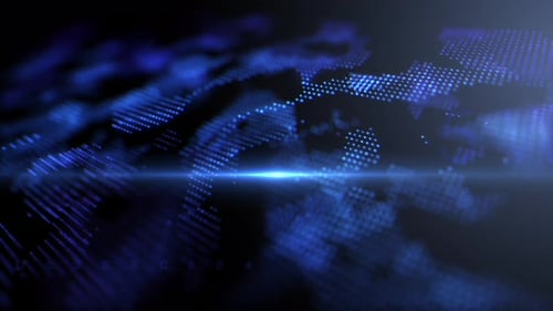 Futuristic Digital World Map Network Technology Loop Background