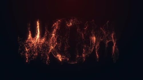 Dynamic Abstract Glowing Particle Wave Animation