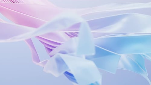 Elegant Fluid Pastel Ribbons Motion Background