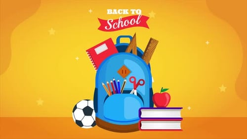 Back To School Animation 4K