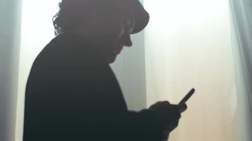 Texting Silhouette Profile