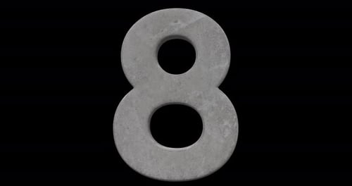 Stone 3D Numbers Loop