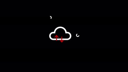 2d Cloud icon animated video
