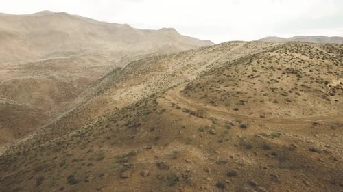 Vast Landscapes of the Pamir Mountains in Tajikistan During Late Afternoon