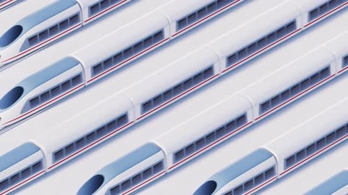 Tren bala blanco de alta velocidad