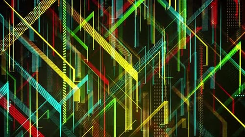 Neon Technology Grid Lines Abstract Background