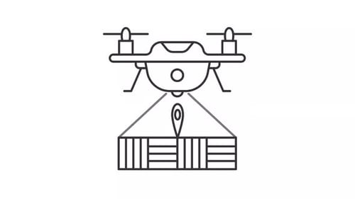 Animated agricultural drone icon