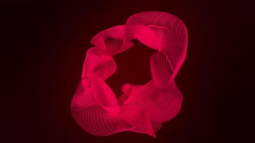 Abstract Fluid Wavy Lines Shape Morphing Background Loop