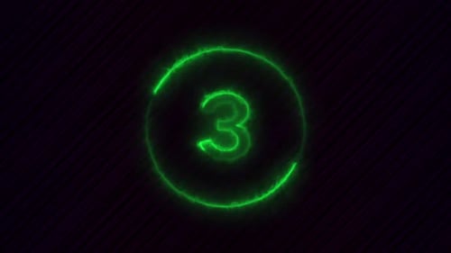Neon Light Countdown 5 Second