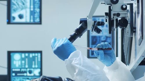 Professional Medical Doctors Working in Hospital Office Making Computer Research Medicine Healthcare