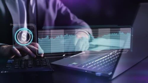 Trader Analyzing Data On The Dollar Exchange Rate
