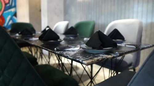 Formal Table Set for Dining with Chairs