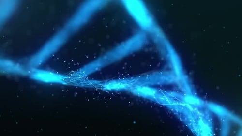 Glowing Blue DNA Helix Plexus Background Animation for Science and Technology