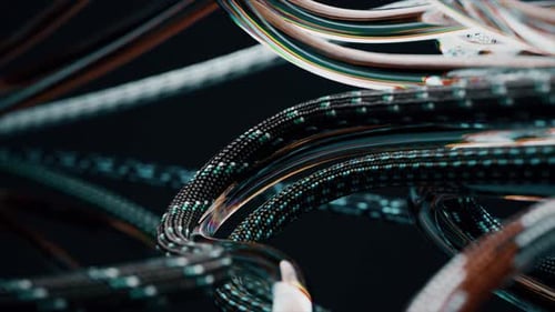 Abstract Dynamic Futuristic Wires Network Background