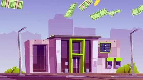 Bank Saving Money and Invest