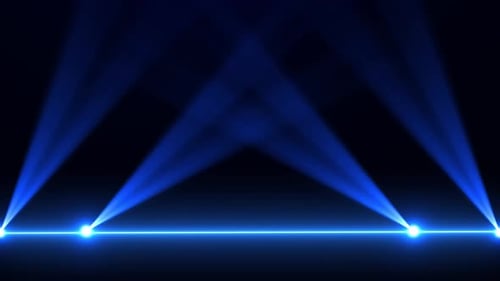 Empty stage or podium studio stage template for product showcase, illuminated by volume spotlights.