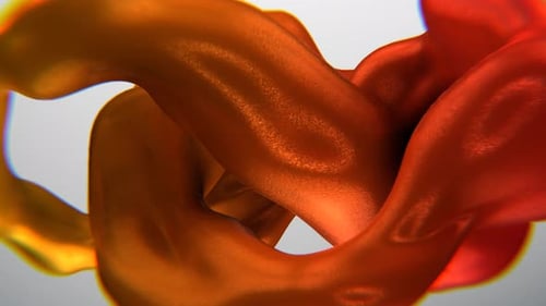 Abstrakter Hintergrund mit rotem und orangefarbenem Torusknoten VJ Loop l 4K