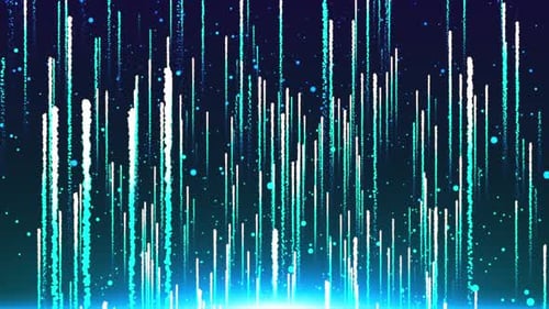 Blue Abstract Moving Digital Particles Futuristic Background Loop V4