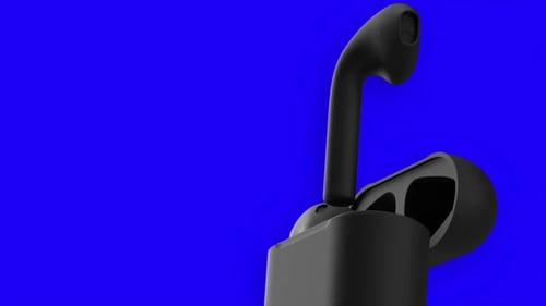 Modern 3D Rotating Wireless Earbud Product Display