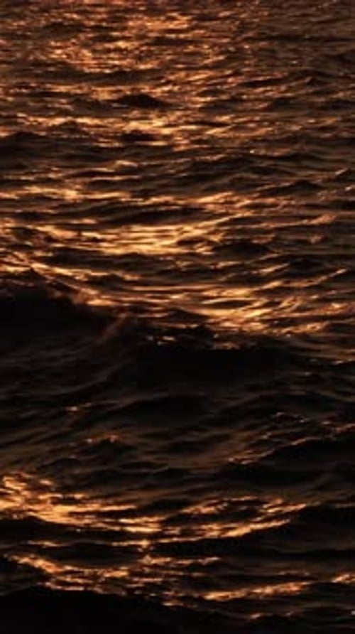 The sea's surface glittered with sparks.