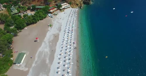 Aerial view Olympos Beach in Antalya, Turkey