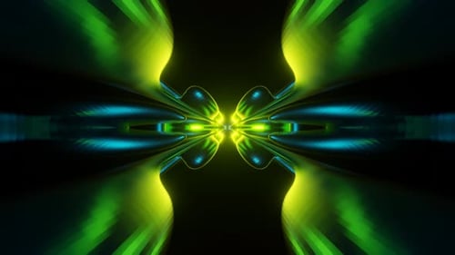 Flashing Neon Lights Create a Vibrant Rhythmic Disco Pattern in a Seamless VJ Loop