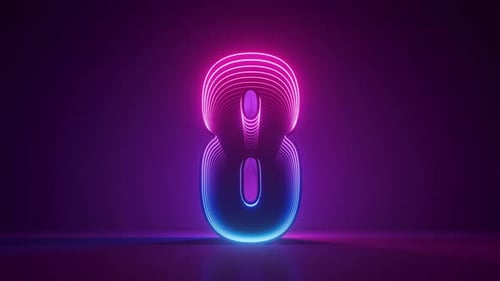 Neon countdown from ten to one