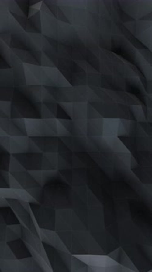 Dark Geometric Abstract Low Poly Looping Background Animation