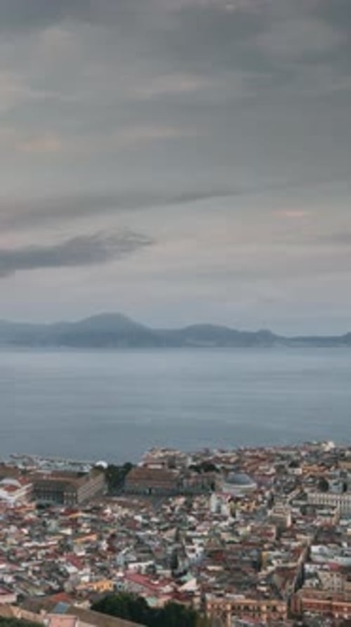 Naples Italy Top View Skyline