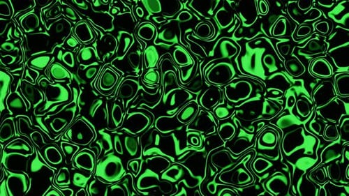 4k looped abstract background of green shimmering neon rectangles.