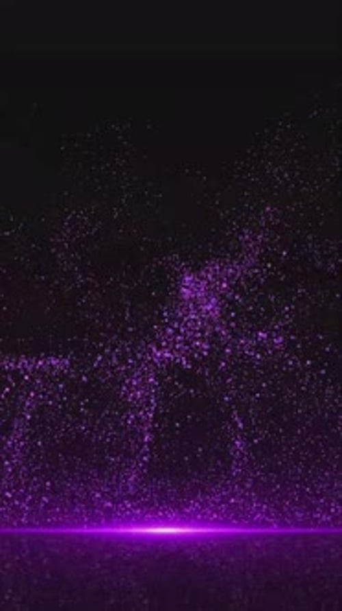 Dynamic Glowing Purple Particles Vertical Abstract Background