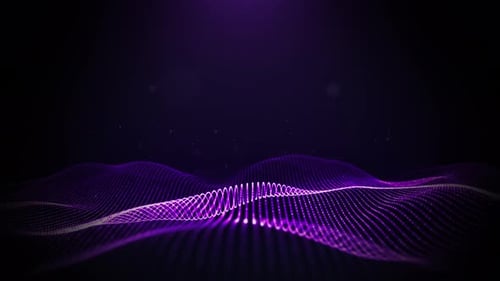 Purple Digital Wave Grid 02067