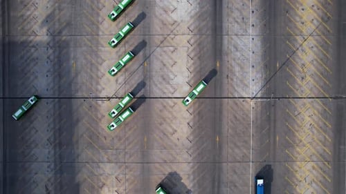 Buses On The Garage Aerial