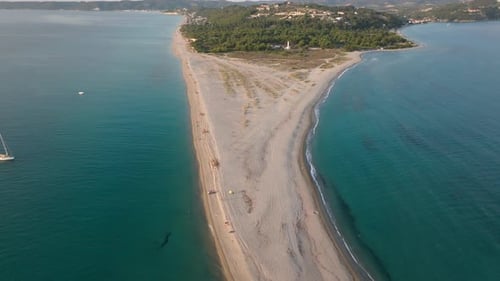 Luftaufnahmen des Kaps Possidi in Kassandra, Chalkidiki