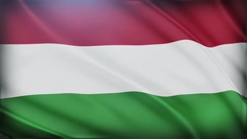 Contexte Vidéo 4K de l'Agitation du Drapeau de la Hongrie.