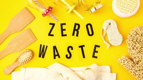 Concepto de zoom in Out Zero Waste