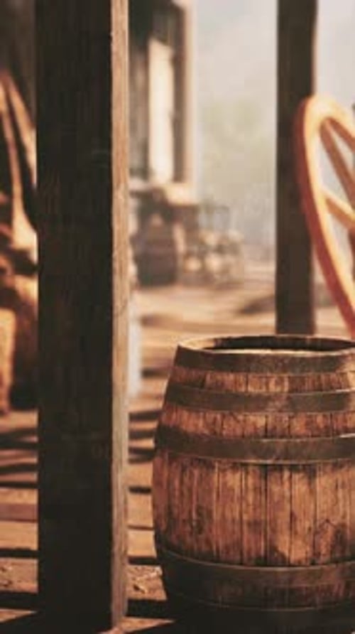Old Wild West Desert Cowboy Town