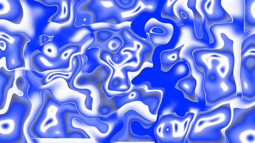 Abstract Fluid Blue and White Morphing Background Loop
